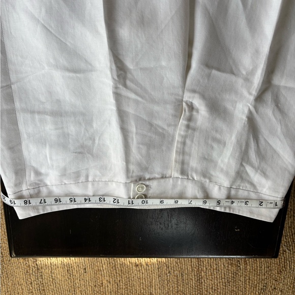 LOFT white linen trousers slacks - wide leg, worn once - Picture 5 of 10